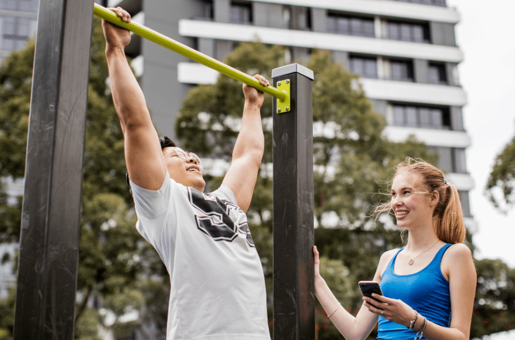 Pop-up Park Gym equipment