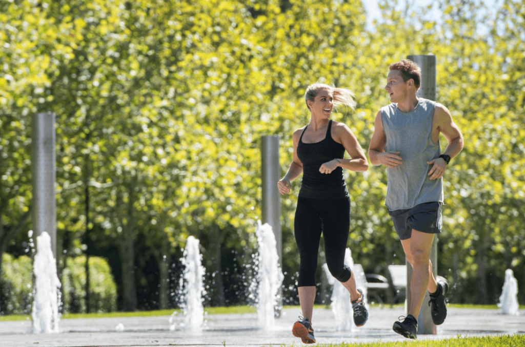 Running at Bicentennial Park